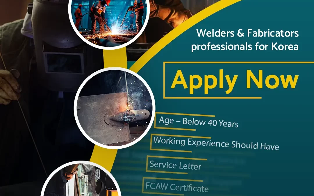 Welders & Fabricators professionals for Korea
